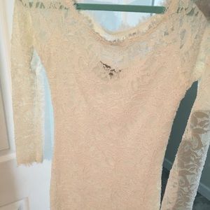 Macy’s Jump Apparel Cream lace dress size small